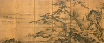 the four accomplishments Kano Motonobu Japanese Oil Paintings